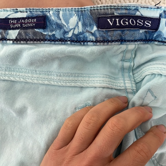VIGOSS Denim Floral Blue Skinny Jeans - Picture 5 of 8